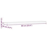 Wandschappen 4 st 60x10x1,5 cm bewerkt hout artisanaal eiken - thumbnail