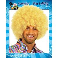 Pruik Afro blond krul - thumbnail