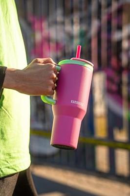 Thermische mok met telescopisch rietje Kambukka Rio beker 950ml Bubblegum Mint