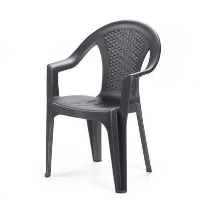 Diningstoel Ischia kunststof antraciet