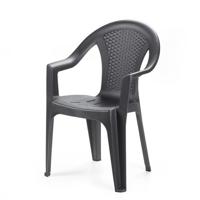 Diningstoel Ischia kunststof antraciet - thumbnail