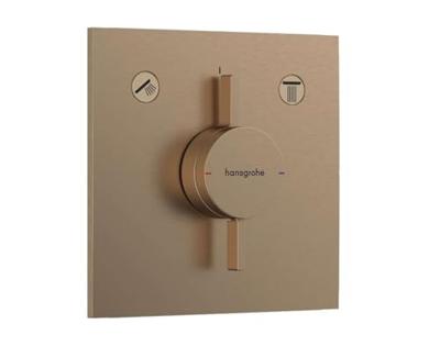 Hansgrohe DuoTurn E kraan inbouw voor 2 functies, Brushed Bronze Hansgrohe DuoTurn E kraan inbouw voor 2 functies, Brushed Bronze