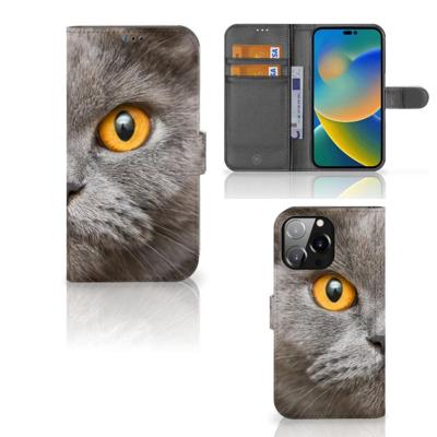 Telefoonhoesje | Met pasjeshouder | iPhone 14 Pro Max Britse Korthaar