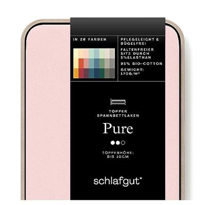 Schlafgut Schlafgut Pure Jersey Topper Hoeslaken M - 120x200 - 130x220 334 Purple Light - thumbnail