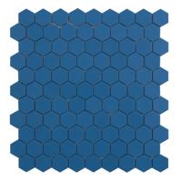 Mozaiek hexagon marine blue 3.5x3.5cm - thumbnail