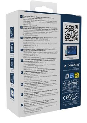 Oplader GEMBIRD TA-UC-2A2C-PD65-01-BK - thumbnail