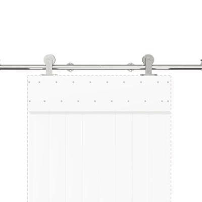 VidaXL Schuifdeur onderdelenset 200 cm roestvrij staal zilverkleurig