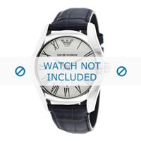 Horlogeband Armani AR1666 Leder Blauw 22mm - thumbnail