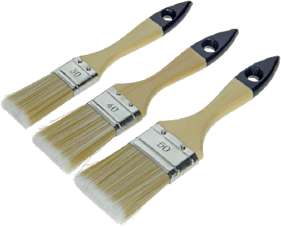 Sam Professional Platte Kwast Lak Acryl - 3 stuks
