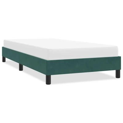 Bedframe zonder matras 100x220 cm fluweel donkergroen