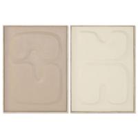 Schilderij Home ESPRIT Bruin Beige Abstract Scandinavisch 50 x 4,5 x 70 cm (2 Stuks) - thumbnail