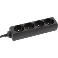 Perel EB4STB25HQ Stekkerdoos 4-voudig Zwart 1 stuk(s) - thumbnail