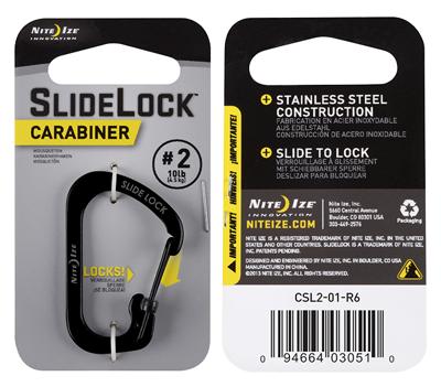 NITE Ize CSL2-01-R6 Karabijn SlideLock Gr. 2 44 mm x 29 mm x 2.5 mm 1 stuk(s)