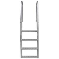 Dok/zwembadladder met 4 treden aluminium 167 cm - thumbnail