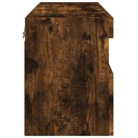 Tv-wandmeubel met LED-verlichting 60x30x40 cm gerookt eiken - thumbnail