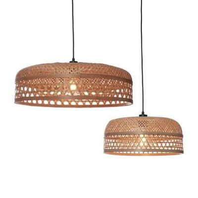 GOOD&MOJO Hanglamp 'Ubud' 2-lamps, Bamboe, kleur Naturel GOOD&MOJO Hanglamp 'Ubud' 2-lamps, Bamboe, kleur Naturel