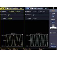 VOLTCRAFT FG-31602T Functiegenerator 1 µHz - 160 MHz 2-kanaals Arbitrair, Ruis, Puls, Blok, Sinus, Driehoek - thumbnail
