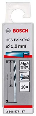 Bosch Accessoires 10X Metaalboor HSS Pointeq 1,9mm - 2608577187 Bosch Accessoires 10X Metaalboor HSS Pointeq 1,9mm - 2608577187