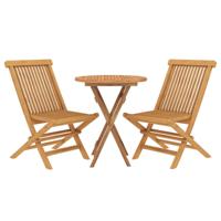 3-delige Tuinset massief teakhout - thumbnail