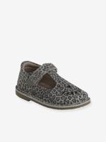 Leren meisjes sandalen kleutercollectie beige, bedrukt - thumbnail