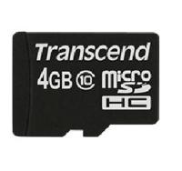 Transcend TS4GUSDC10 flashgeheugen 4 GB MicroSDHC NAND Klasse 10 - thumbnail