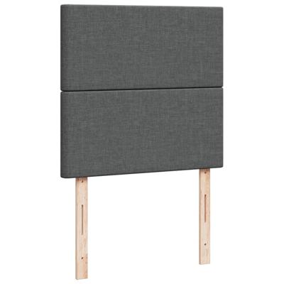 Boxspring met matras stof donkergrijs 120x200 cm - thumbnail