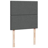 Boxspring met matras stof donkergrijs 120x200 cm - thumbnail