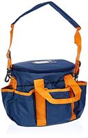 Borsteltas 27 x 22 x 22cm d.blauw/oranje - thumbnail