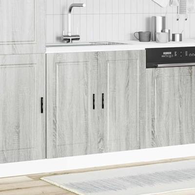 Spoelbakonderkast Porto 80x46x81,5 cm bewerkt hout grijs sonoma