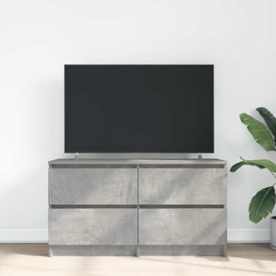 Tv-meubel 100x35x54 cm bewerkt hout betongrijs