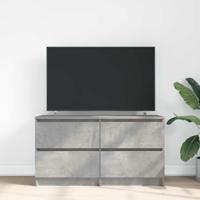 Tv-meubel 100x35x54 cm bewerkt hout betongrijs - thumbnail