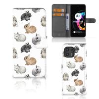 Telefoonhoesje | Met pasjeshouder | voor Motorola Edge 20 Lite Konijntjes - thumbnail