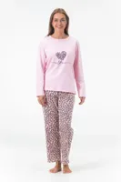 Gaubert dames pyjama - katoen - Love Yourself - katoenen dames nachtkleding goedkoop - thumbnail