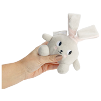 Beeztees Puppy plu knuffel canina grijs 15cm - thumbnail