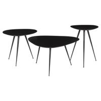 Brix Organische Salontafel 'Loua' Set van 3 stuks, kleur Zwart - thumbnail