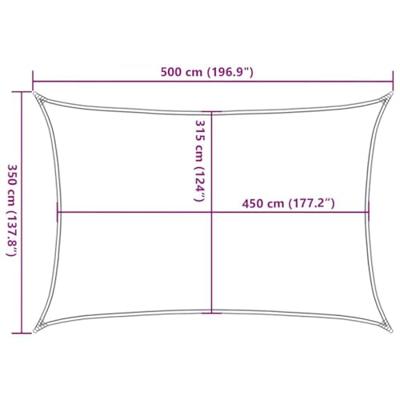 VidaXL Zonnezeil 160 g/m² rechthoekig 3,5x5 m hdpe geel VidaXL Zonnezeil 160 g/m² rechthoekig 3,5x5 m hdpe geel