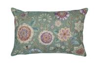 Pip Studio Pip Studio Viva Las Flores Quilted Cushion Green 45x70 cm - thumbnail
