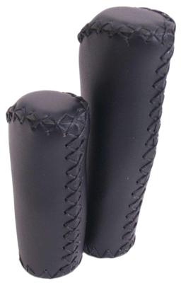 Edge De leather grip - ergonomisch lederen handvatset - 135mm/92mm - zwart