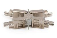 Digitus RJ45-koppeling Netwerk Adapter CAT 6a (losse kabel CAT 7), CAT 6A, CAT 6 [1x LSA - 1x LSA] Zilver - thumbnail