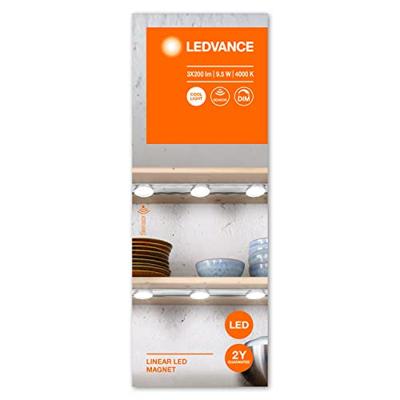 LEDVANCE Linear LED Magnet 3 spot sensor LED-onderbouwlamp LED LED vast ingebouwd 9.5 W Neutraalwit Wit