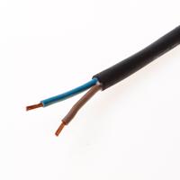 Kabel rubber glad zwart 2 x 2.5mm² - thumbnail