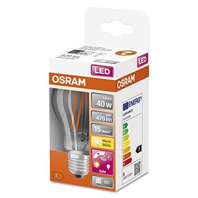 OSRAM 4058075761957 LED-lamp Energielabel F (A - G) E27 Peer 4.9 W = 40 W Warmwit (Ø x h) 60 mm x 60 mm 1 stuk(s)