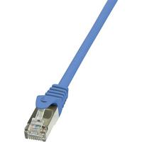 LogiLink CP1016S RJ45 Netwerkkabel, patchkabel CAT 5e F/UTP 0.25 m Blauw Snagless 1 stuk(s) - thumbnail