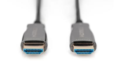Digitus AK-330125-300-S HDMI-kabel HDMI / Glasvezel Aansluitkabel HDMI-A-stekker, HDMI-A-stekker 30.00 m Zwart 4K UHD