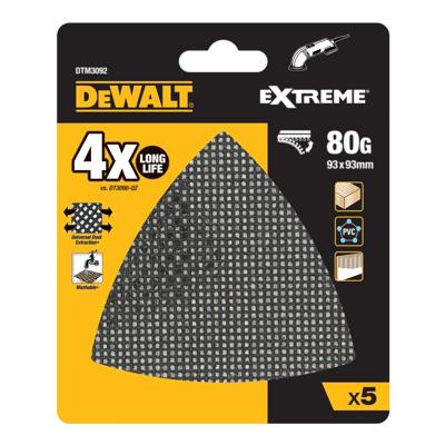 DeWALT DTM3092 Mesh Schuurgaas Driehoek 93x93mm K80 VE=5