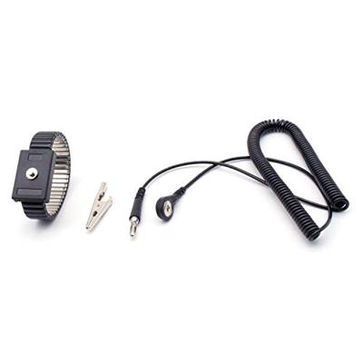 Quadrios ESD-armband Zwart Drukknop 4 mm