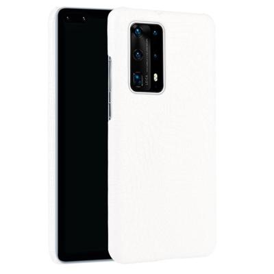 Voor Huawei P40 Pro+ / P40 Pro Plus Schokbestendige Krokodilstructuur PC + PU Case(Wit)