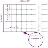 VidaXL Wilde hek warm verzinkt 1000 x 80 x 0,18 cm ijzer - thumbnail
