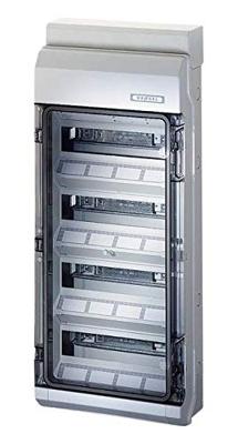 Hensel 61001147 KV 9448 NT Kleine verdeelkast Opbouw (op muur) Aantal groepen: 48 Aantal rijen: 4 Inhoud: 1 stuk(s)