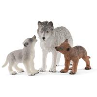 Schleich wild life wolvin met wolvenwelpen 42472 - thumbnail